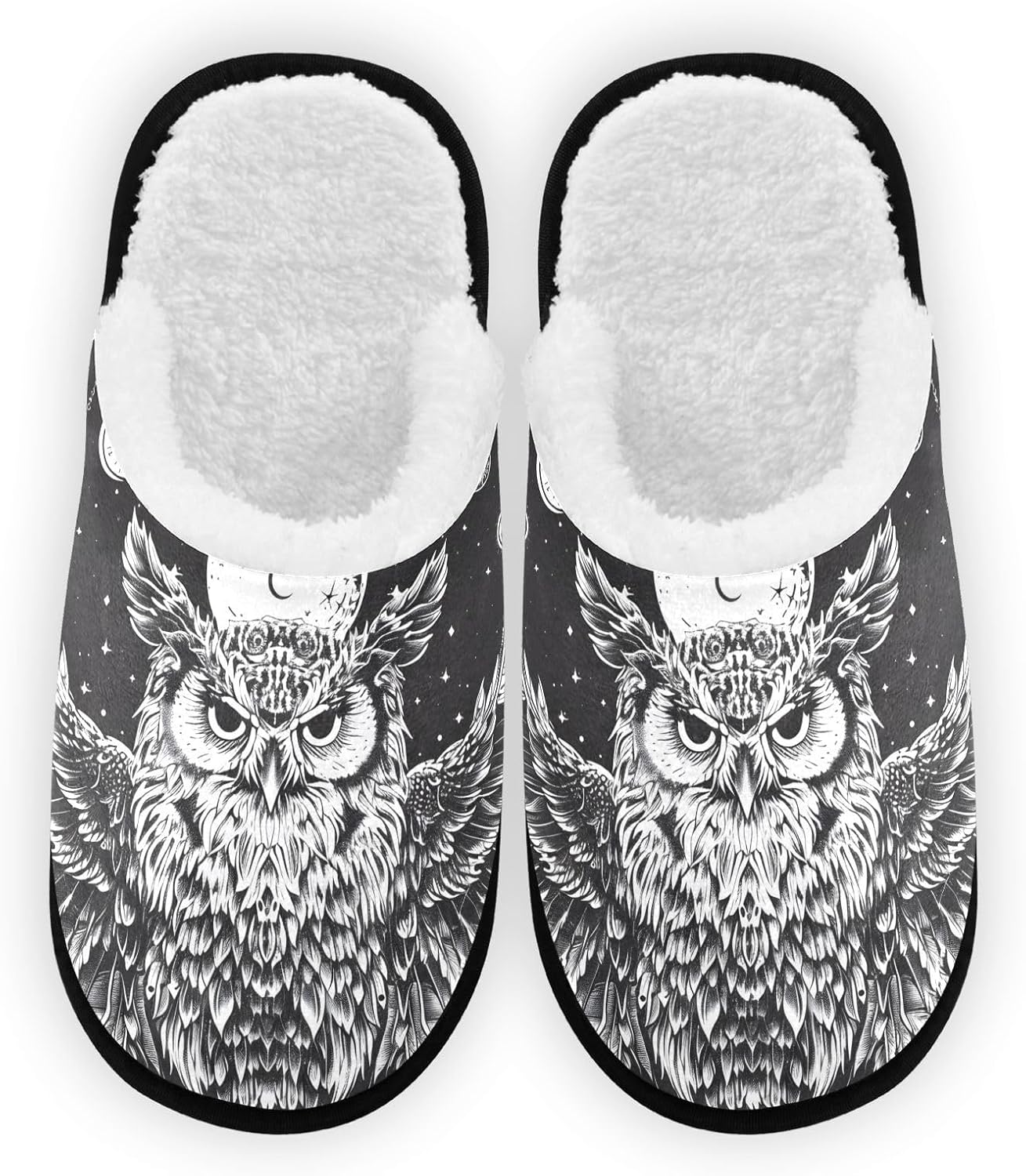 

Мягкие тапочки FENOCHE «Совиний мистицизм» для женщин и мужчин, теплые и удобные, для путешествий, спа, с нескользящей подошвой, Multicolor