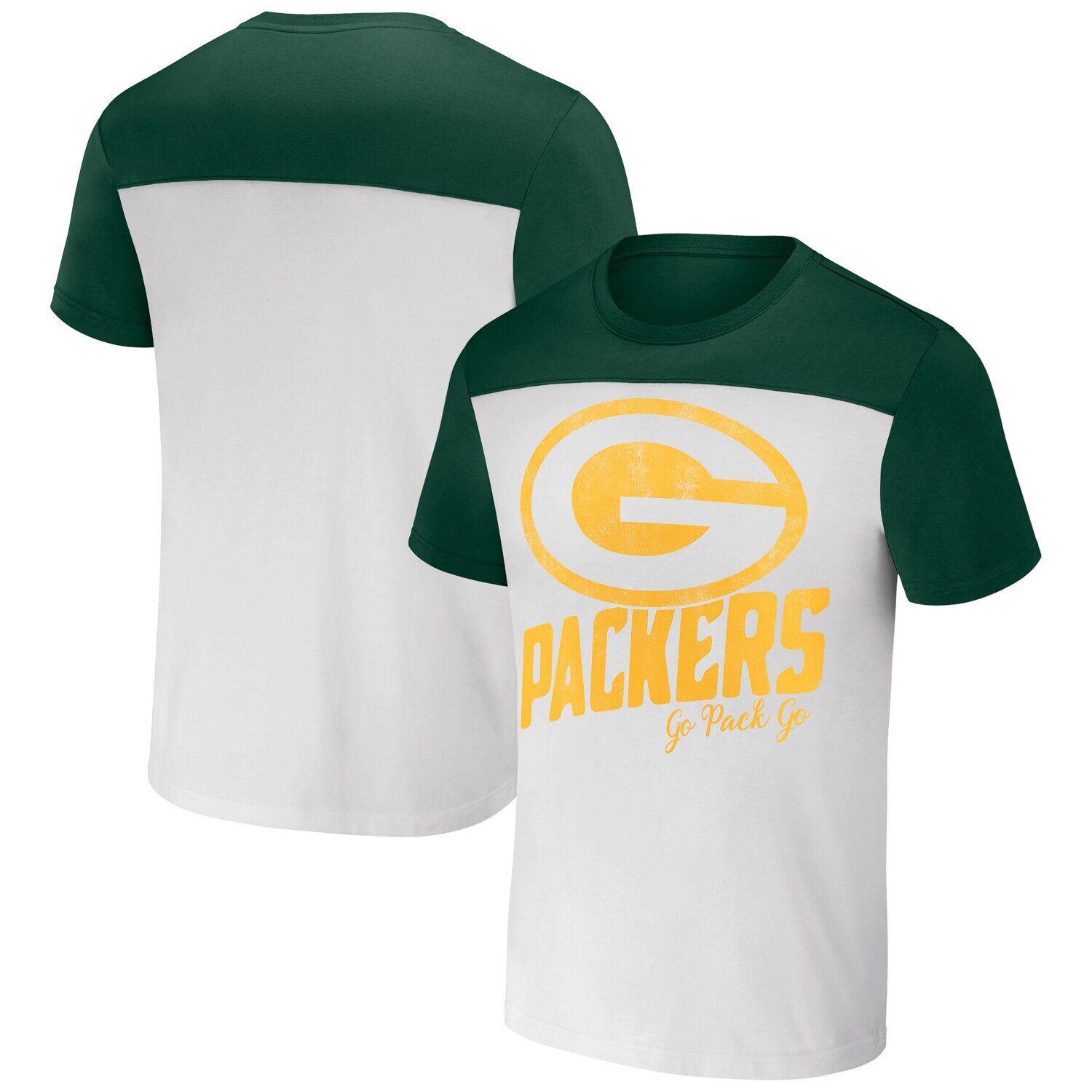 

Мужская футболка NFL x Darius Rucker Collection от Fanatics Cream Green Bay Packers с цветными блоками