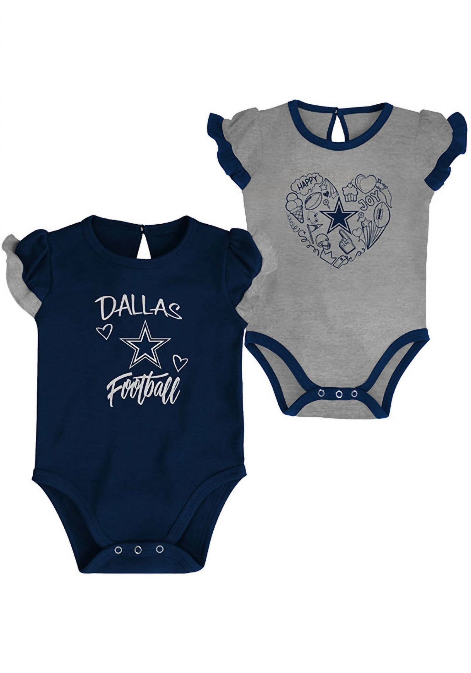 

Комплект для девочки Dallas Cowboys "Слишком много любви" в темно-синем цвете Dallas Cowboys Merchandising