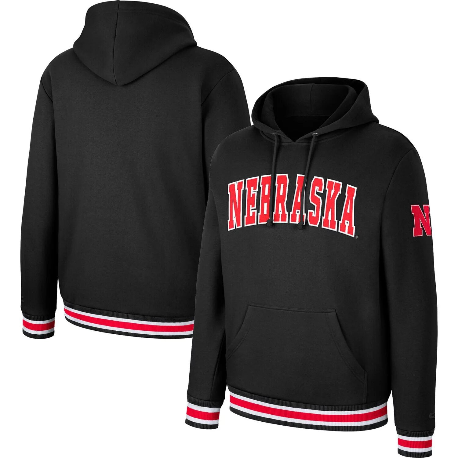 

Мужской черный пуловер с капюшоном Nebraska Huskers Varsity Arch Colosseum