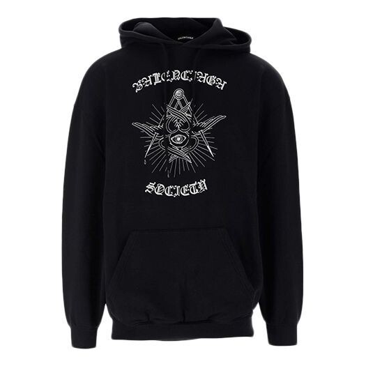 

Толстовка men's printing pullover black Balenciaga, черный