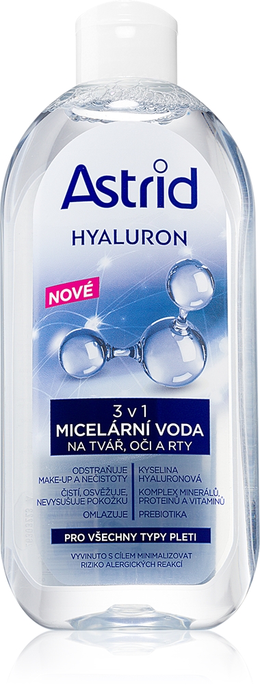 

Мицеллярная вода с гиалуроном Astrid, kasdienėms procedūroms 400 мл