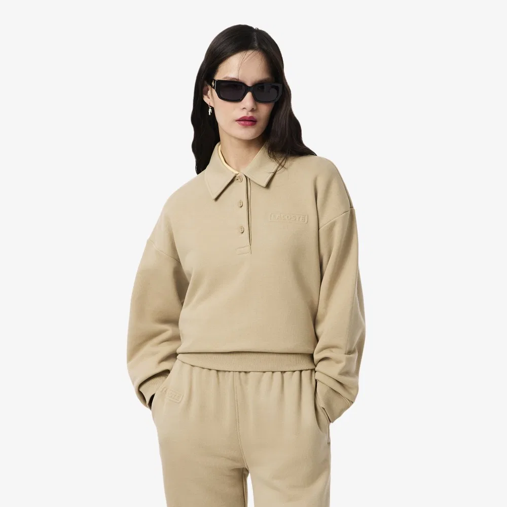Свитшот-поло Lacoste Signature, бежевый