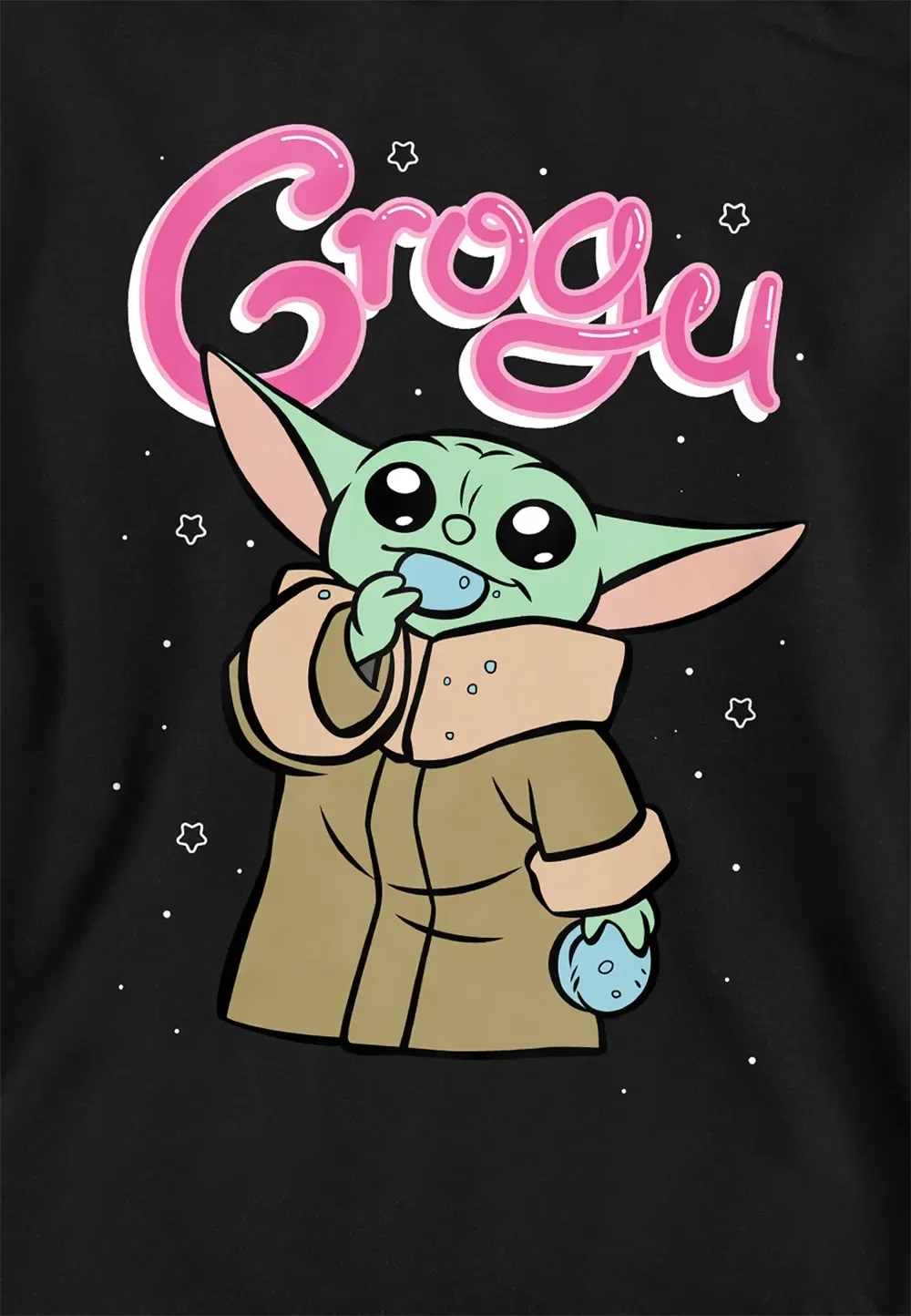 Детская худи Star Wars Grogu Bubble, черная, Disney, черный — фото 2