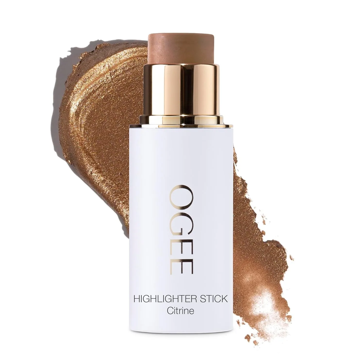 Стик для лица Ogee Sculpted Face Stick - Citrine (CITRINE - RADIANT GOLD SHIMMER) Сертифицированный органический бронзер-стик и хайлайтер - Многофункциональный бронзер-стик для лица, CITRINE - RADIANT GOLDEN SHIMMER