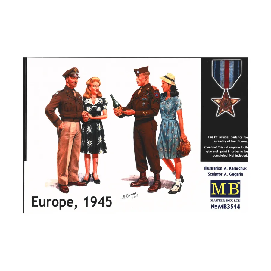 

Европа, 1945 год – послевоенный праздник, WWII Models - Civilians & Assorted (1:35) (Master Box)
