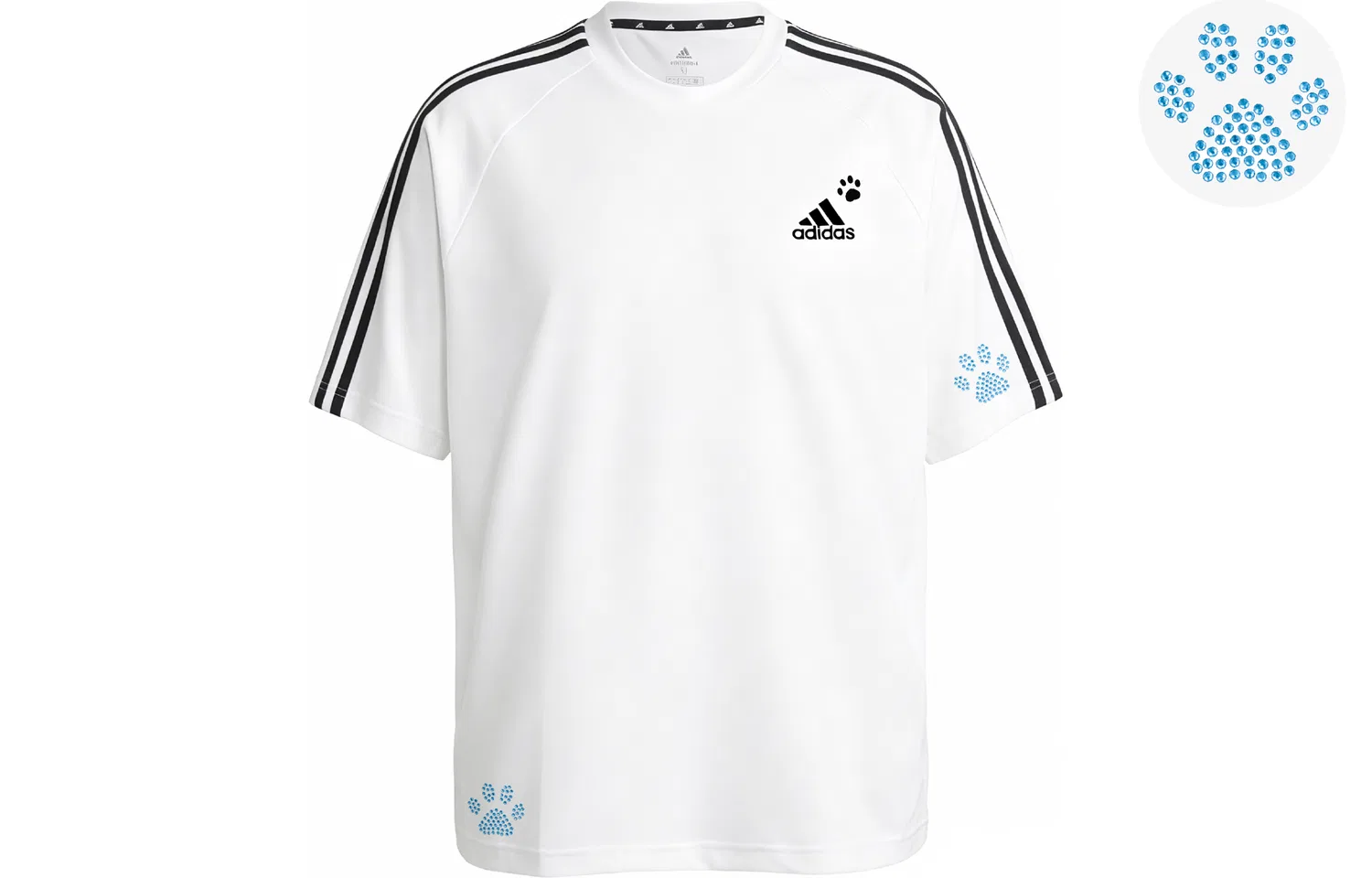 Футболка Adidas с принтом White Blue Diamond — фото 4