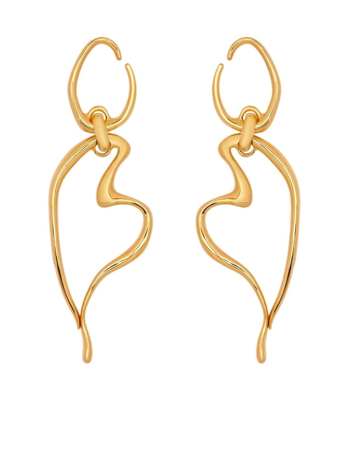 

Oscar de la Renta серьги-подвески Heart O, золотой