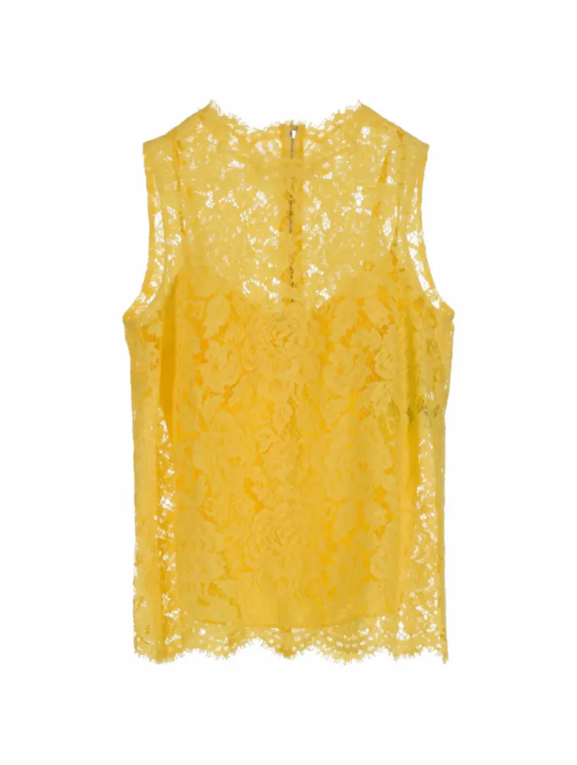 

Кружевной топ Dolce&Gabbana, жёлтый