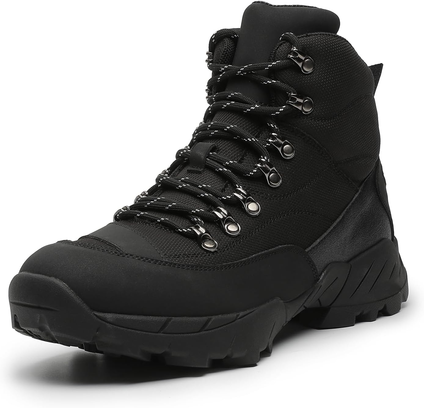 

Мужские походные ботинки ZHOUPULP, легкие, с нескользящей подошвой, высокие ботинки для треккинга, кемпинга и походов, черный