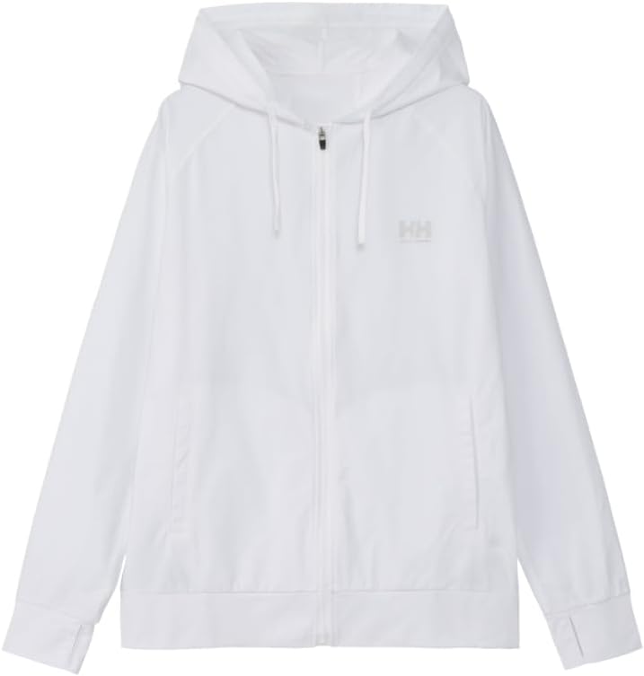 

Футболка-рашгард HELLY HANSEN с длинными рукавами и полной застежкой-молнией, защита от УФ-излучения для пляжа и бассейна (HH82405), унисекс, для взрослых, белый