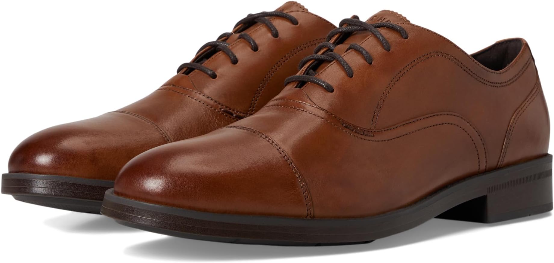 

Оксфорды Cole Haan Newmark Grand Cap Toe Oxfords, цвет British Tan/Dark Brown