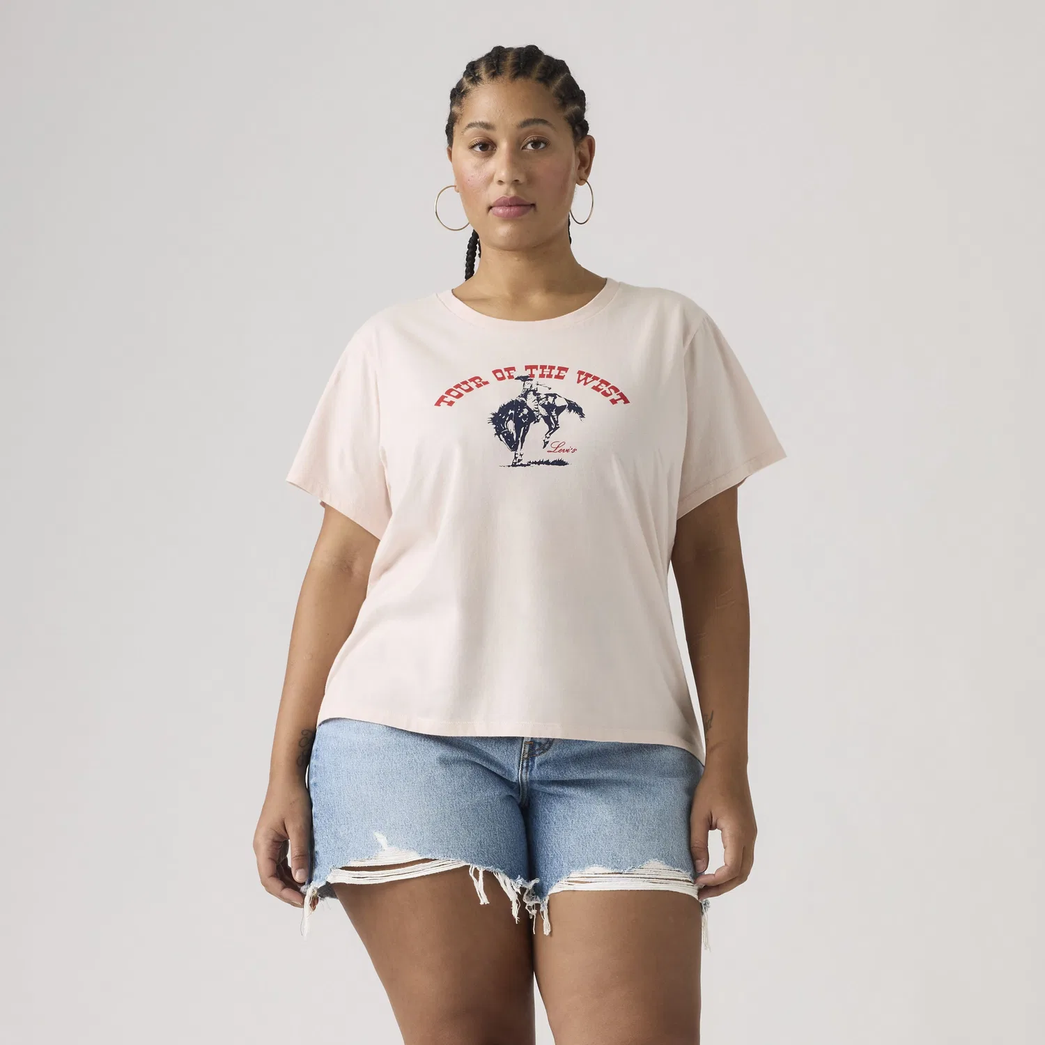 Футболка с идеальным логотипом (большого размера) Levi's, Pink — фото 3