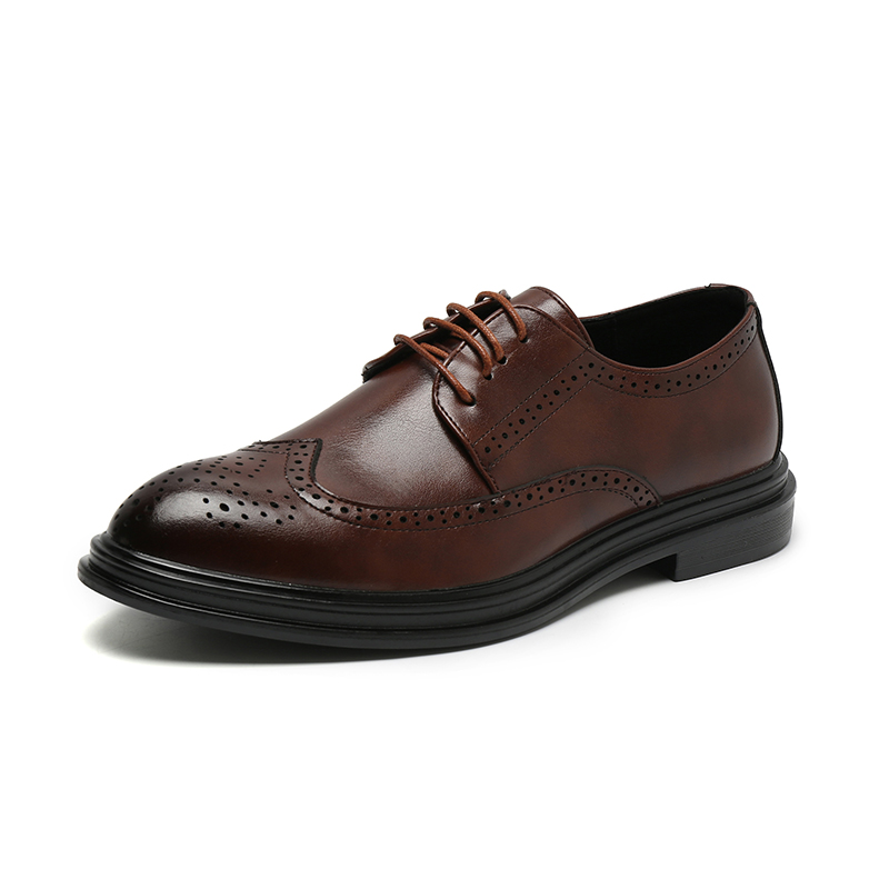 

Beidouniao Мужские туфли для костюма черно-темно-коричневые, цвет Dark Brown