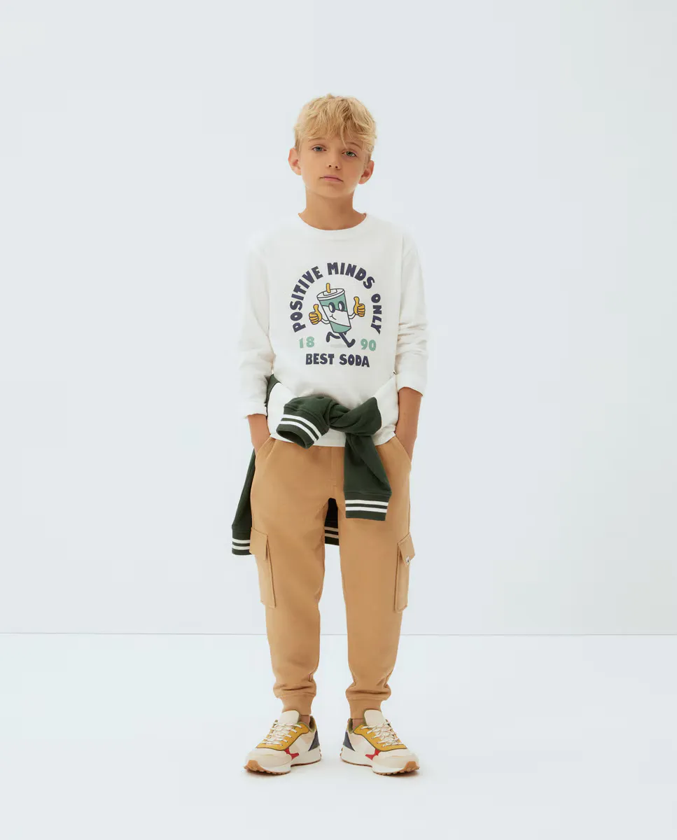 

Плюшевые брюки-карго для мальчика Kids El Corte Inglés, коричневый