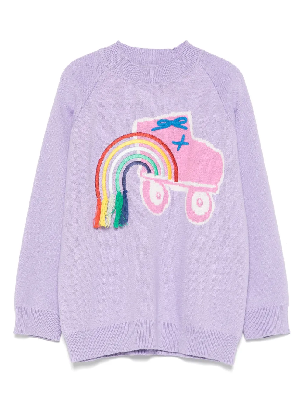 

Жаккардовый свитер Stella McCartney Kids, фиолетовый