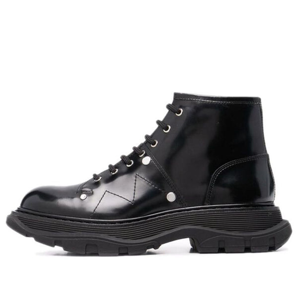 

Кроссовки ankle leather boot 'black' Alexander Mcqueen, черный