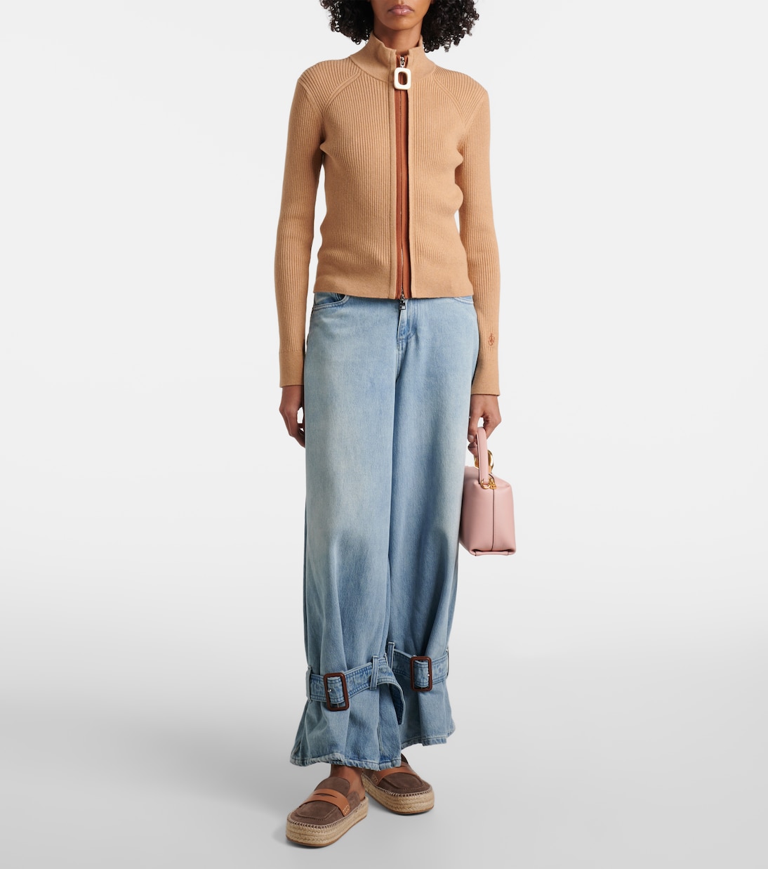 Замшевые эспадрильи-лоферы JW Anderson, серо-коричневый — фото 3