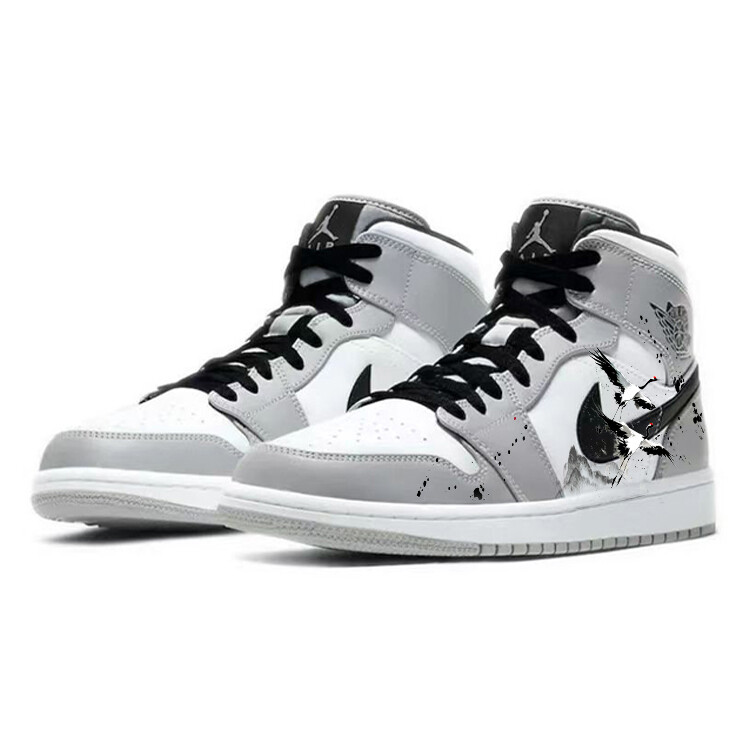 Баскетбольные кроссовки Air 1 Vintage Men Mid-Top Grey/White Jordan — фото 3