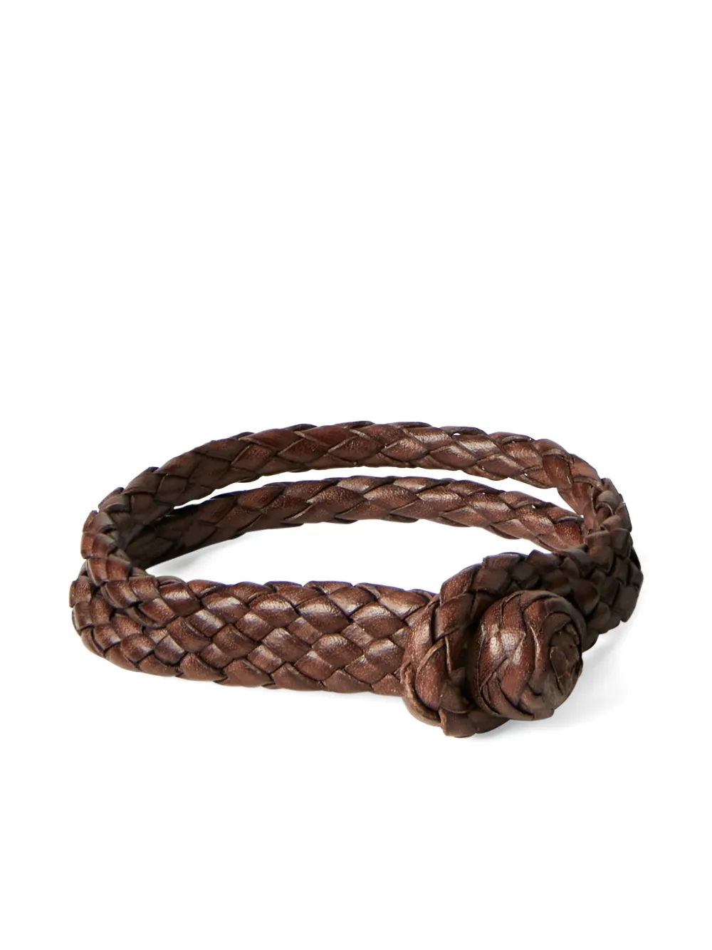 

Плетеный браслет из кожи Ralph Lauren RRL, коричневый