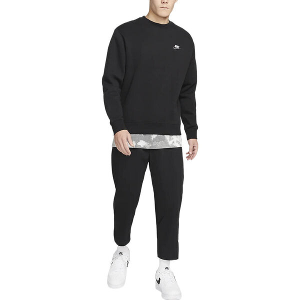 Спортивные штаны Men's Nike Solid Color Casual Straight-Leg Cropped Sweatpants Autumn Black, мультиколор — фото 2