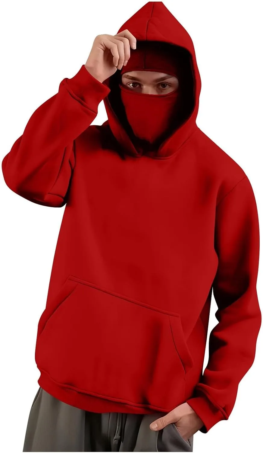 

Мужской худи с балаклавой, двойной слой