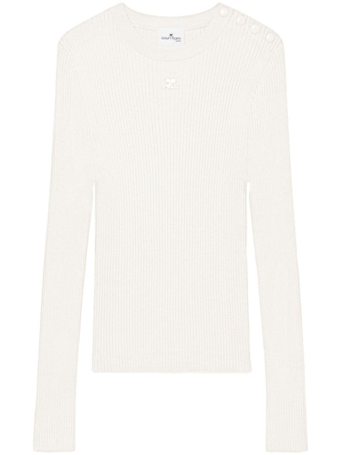 

Courrèges свитер с вышитым логотипом, белый