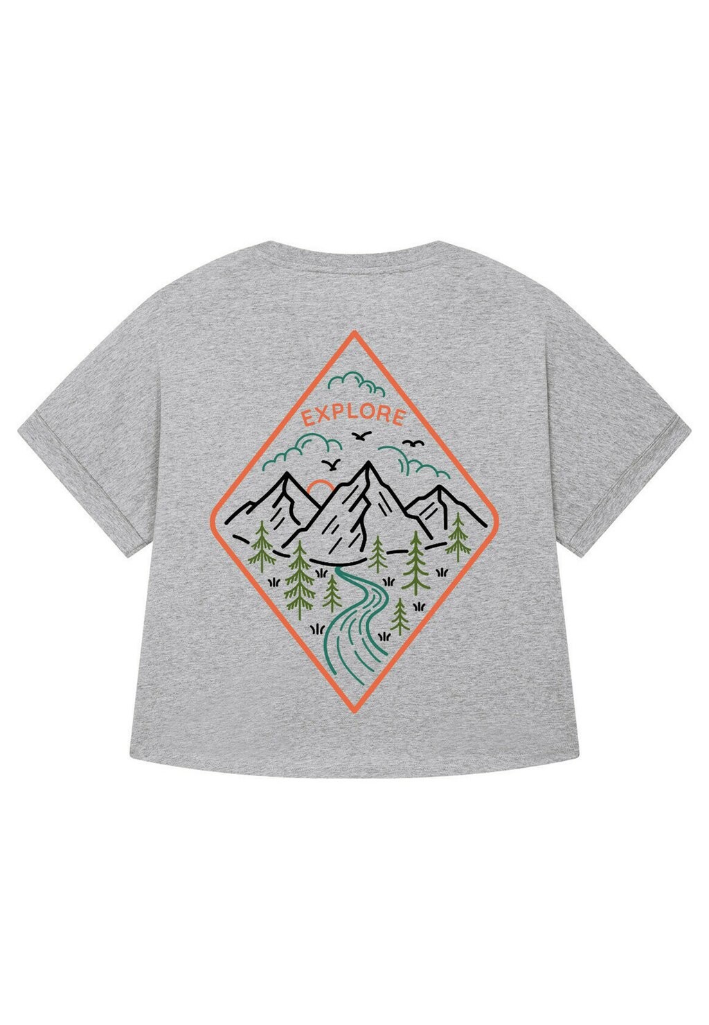 

Футболка с принтом EXPLORE watapparel, серый