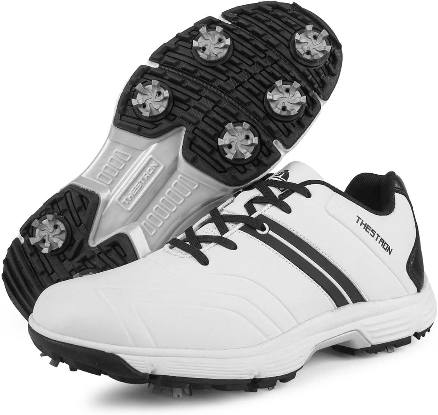 

Водонепроницаемые гольф-кроссовки для мужчин с шипами, мужская обувь для игры в гольф и прогулок на улице Zakey, черный