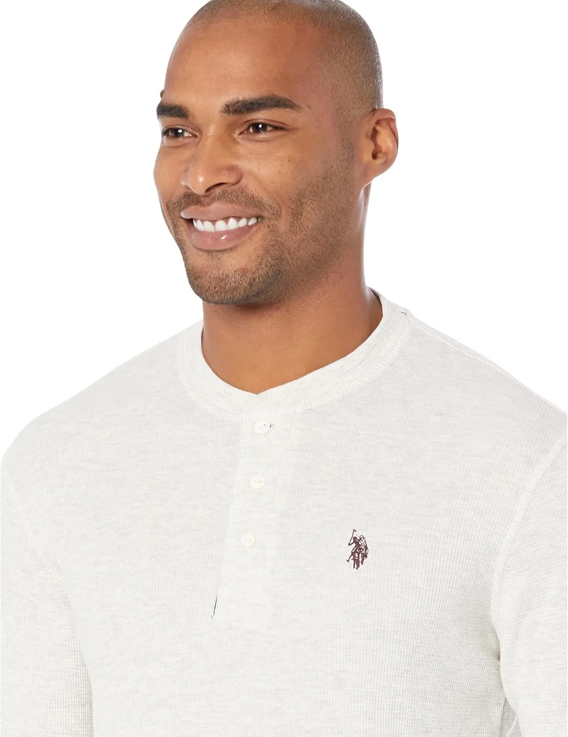 Терморубашка с длинными рукавами U.S. Polo Assn, Oatmeal Heather — фото 3