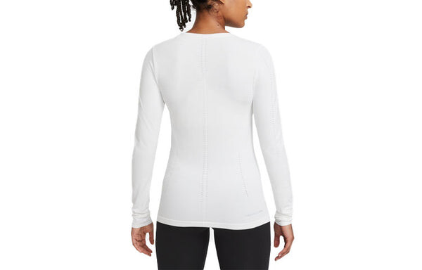 Футболка (WMNS) Nike Dri-FIT Swoosh Long Sleeves T-shirt 'Black', черный — фото 2