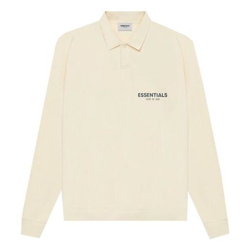 

Рубашка ss21 long sleeve french terry polo shirt 'buttercream' Fear Of God Essentials, бежевый