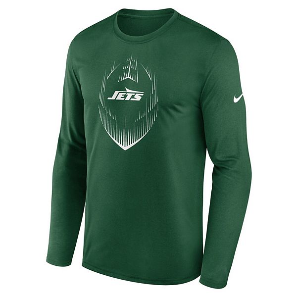 Мужская зеленая футболка New York Jets Legend Icon с длинным рукавом Nike — фото 3