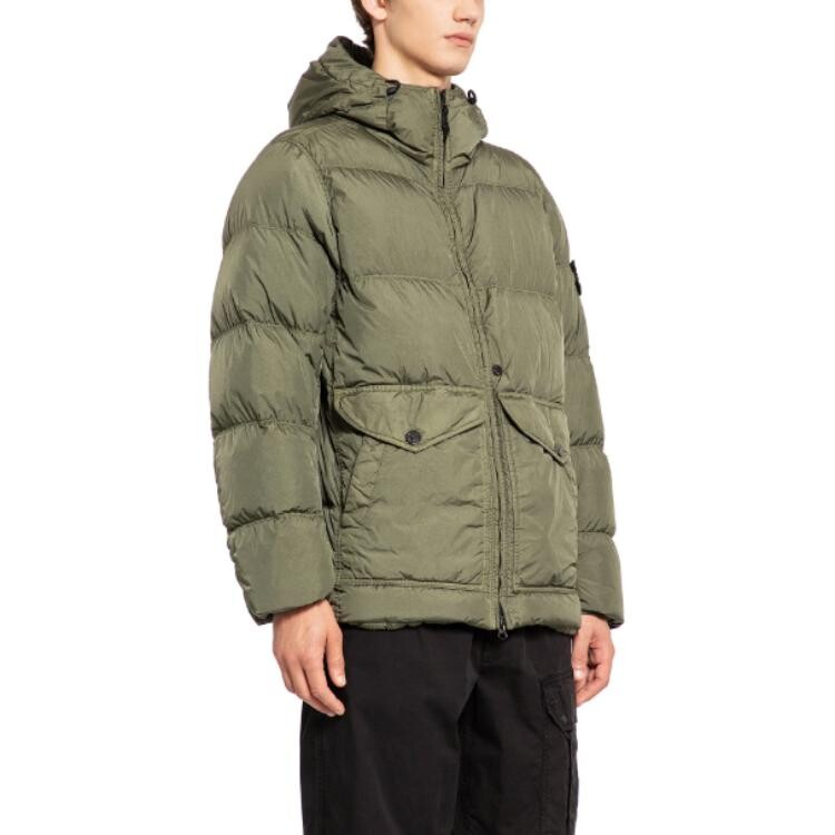 Куртка мужская темно-зеленая Stone Island, темно-зеленый — фото 4