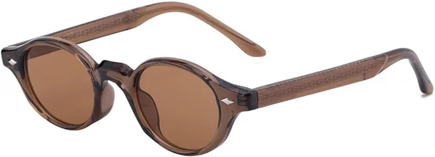 

Солнцезащитные очки с защитой от УФ-излучения UV400 | Заклепки, круглые, панк, маленькая оправа | Для женщин и мужчин, для занятий спортом на открытом воздухе и вождения DSVIGF, Tea Tea