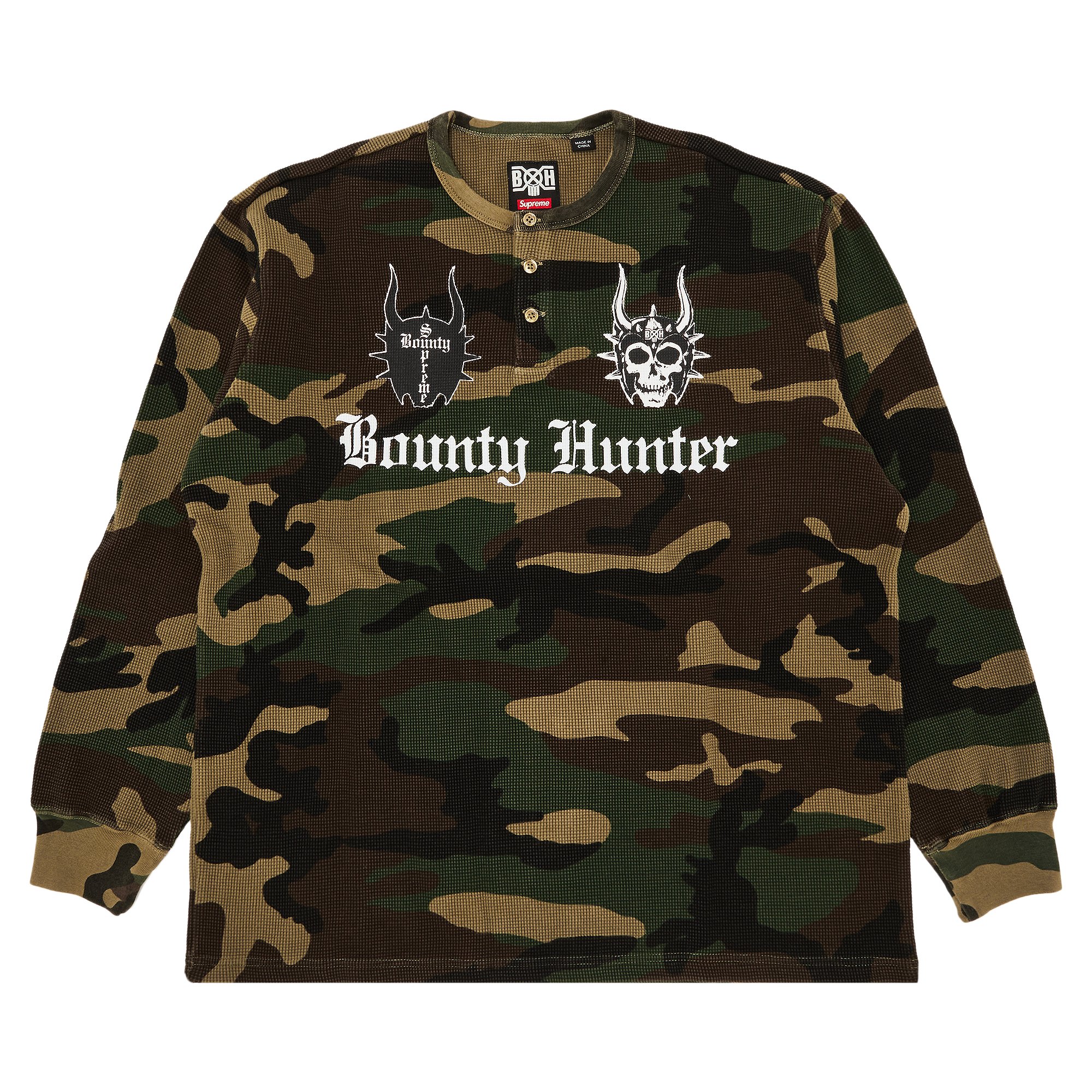 

Термальный топ Henley с длинными рукавами Supreme x Bounty Hunter, Woodland Camo