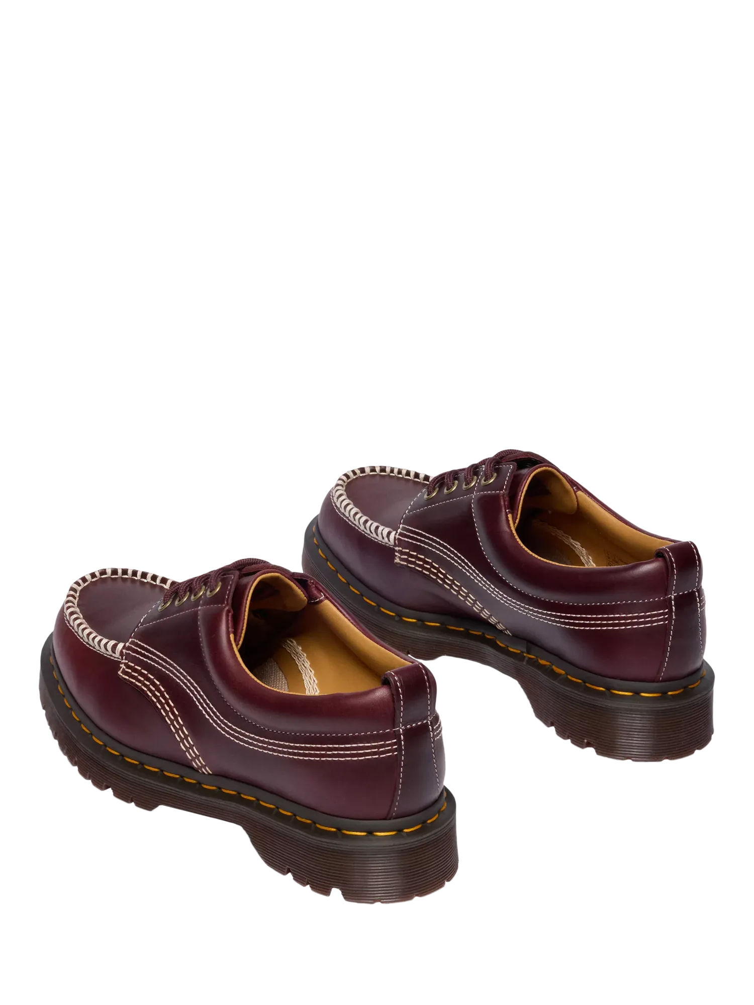 Кожаные лодочные туфли Lowell, вишнево-красные Dr. Martens — фото 4