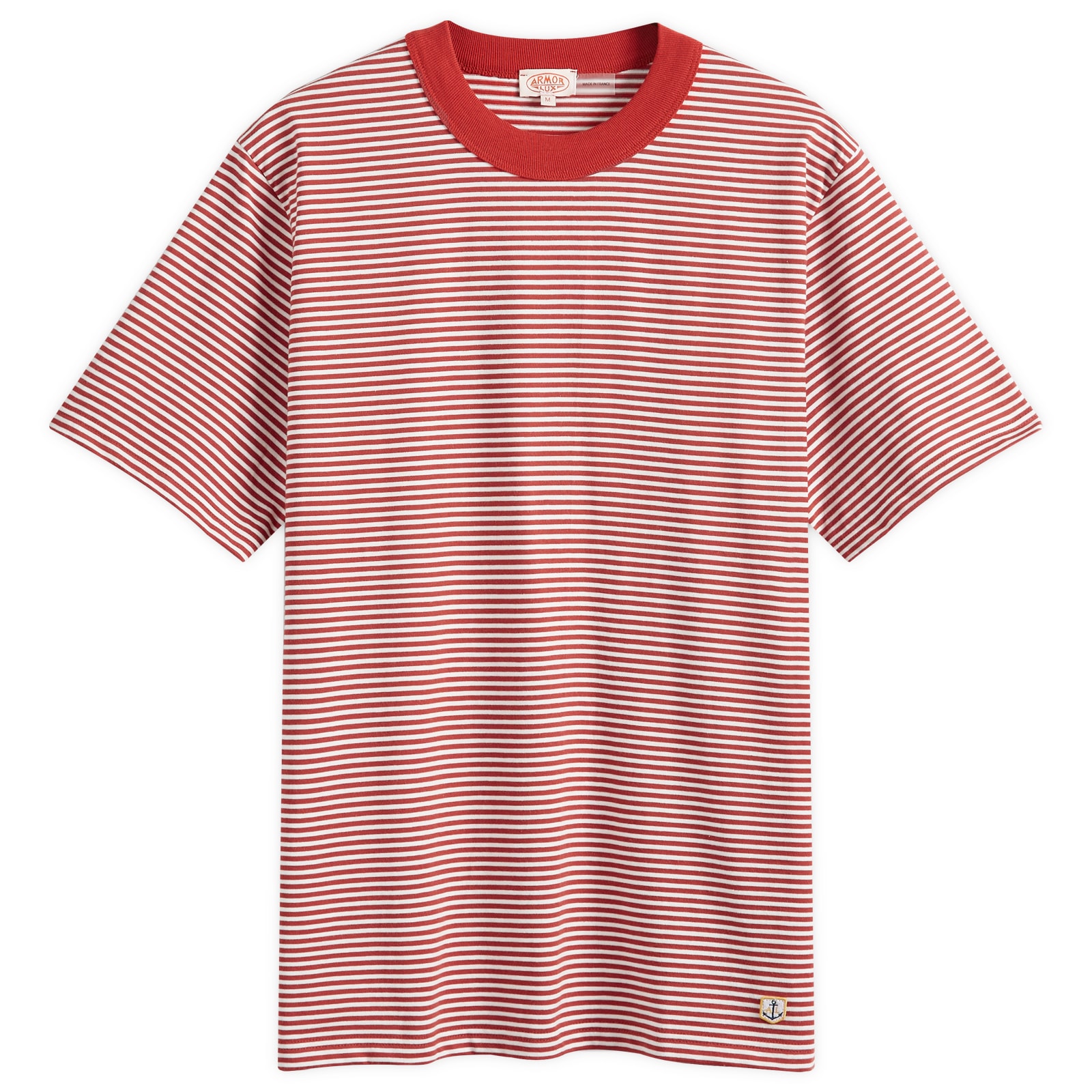 

Футболка Armor-Lux Fine Stripe T-Shirt, цвет Red & Milk