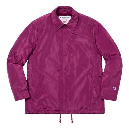 

Куртка x champion crossover solid color coach jacket purple Supreme, фиолетовый