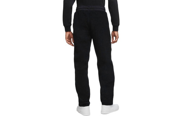 Спортивные штаны Air Jordan 23 Drawstring polar fleece Splicing Casual Sports Long Pants Black, черный — фото 2