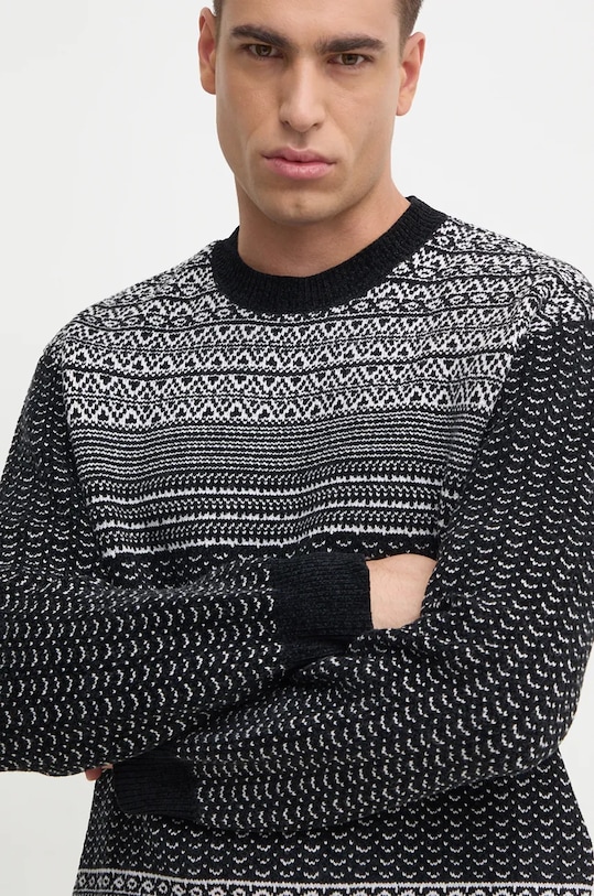 

Свитер с добавлением шерсти Armani Exchange, черный