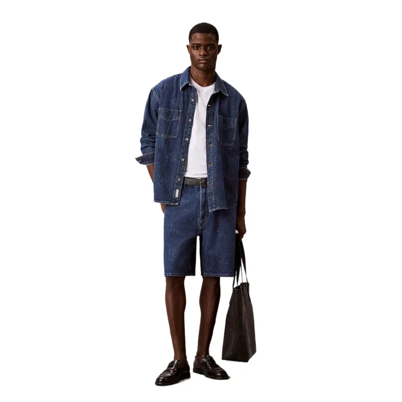 Джинсовые шорты мужские Calvin Klein, ZGX-Denim Blue — фото 4