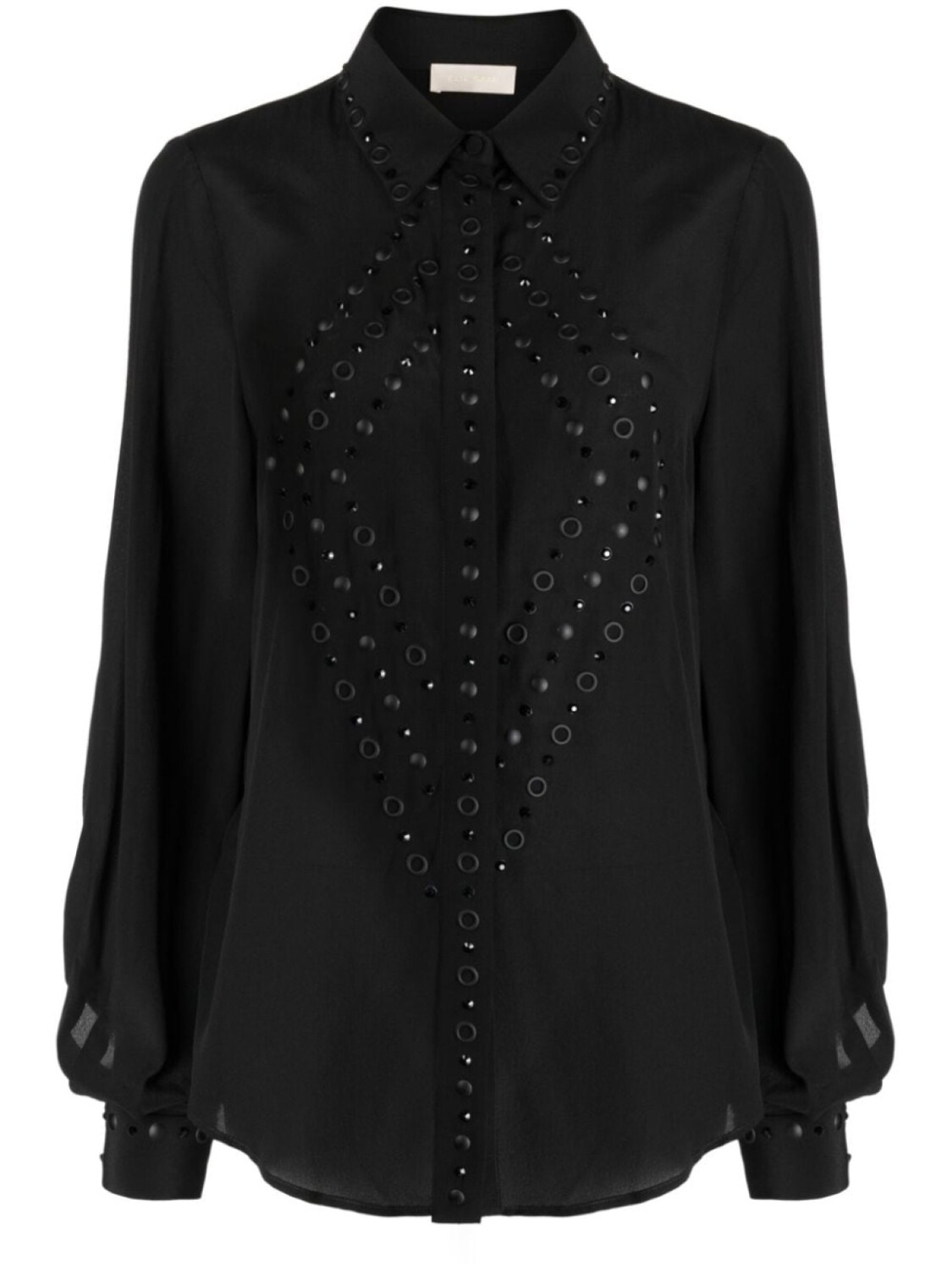 

Elie Saab шелковая рубашка с люверсами, черный