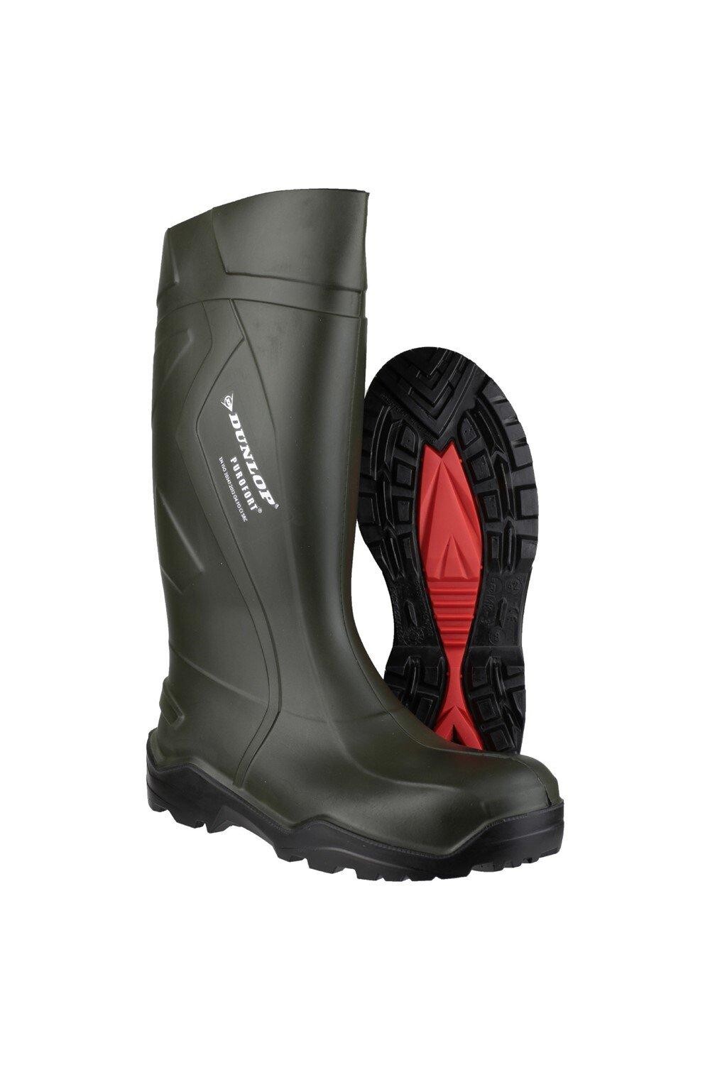 Резиновые сапоги Purofort+ из искусственной кожи Dunlop, зеленый — фото 3