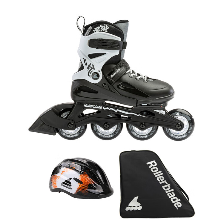 

RollerBlade Детские роликовые коньки Fury, черно-белые, регулируемые, размер S (29-33 см)