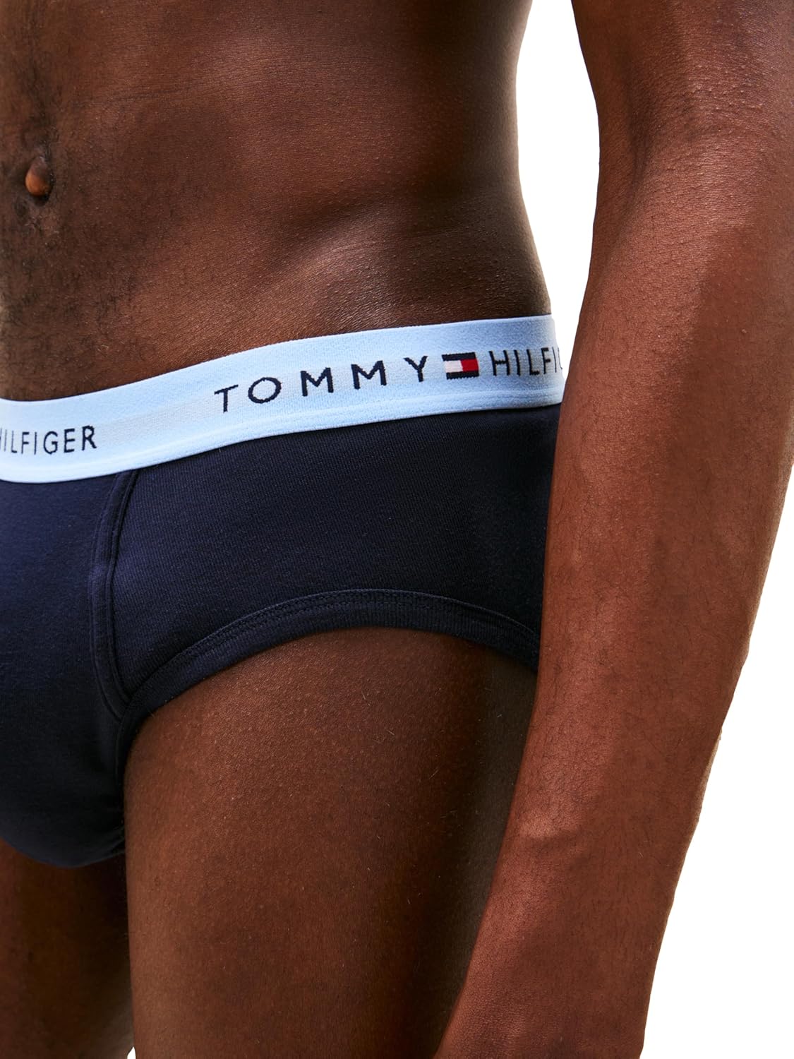 Мужские классические трусы-брифы Tommy Hilfiger из хлопка, 4 шт., Navy Bodies W/ Medival Blue Wb, Blue Ocean Wb, Persian Blue Wb, Navy Wb — фото 3