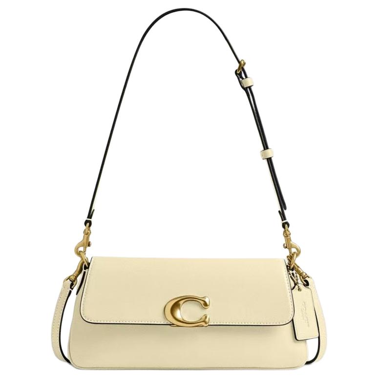 

COACH Кожаная портативная сумка через плечо среднего размера женская светло-желтая