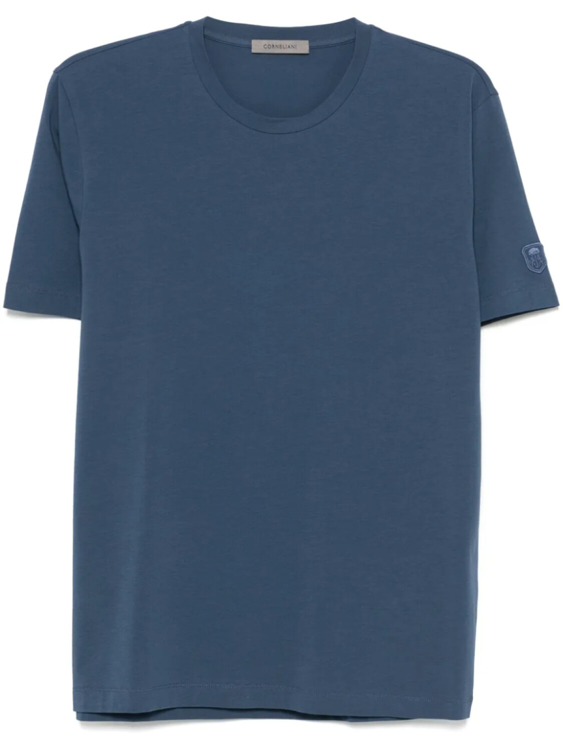 

Corneliani футболка с вышитым логотипом, синий