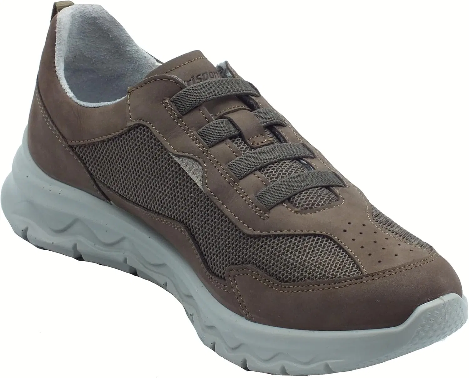 Мужские легкие слипоны Grisport 44518S11T Visone из нубука и ткани, Light Mink — фото 2