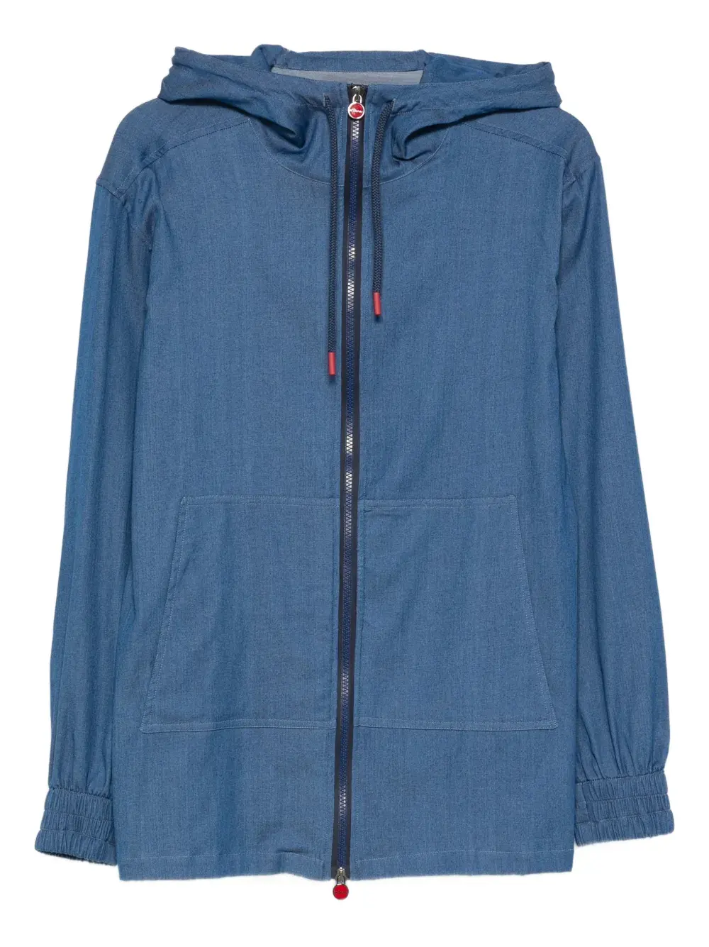 

Рубашка на молнии с капюшоном Kiton, синий